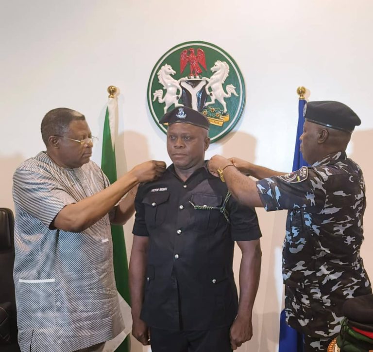 Governor Otu Decorates Nine Police Officers With New Ranks