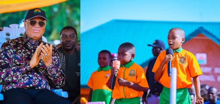 Gov. Eno Splashes Goodwill at Eket, Offers Immediate Employment to Mother of Indigent Pupil