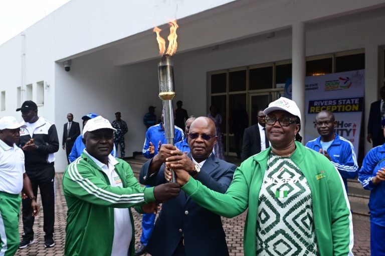 22nd National Sports Festival: Rivers Administrator Receives Torch of Unity