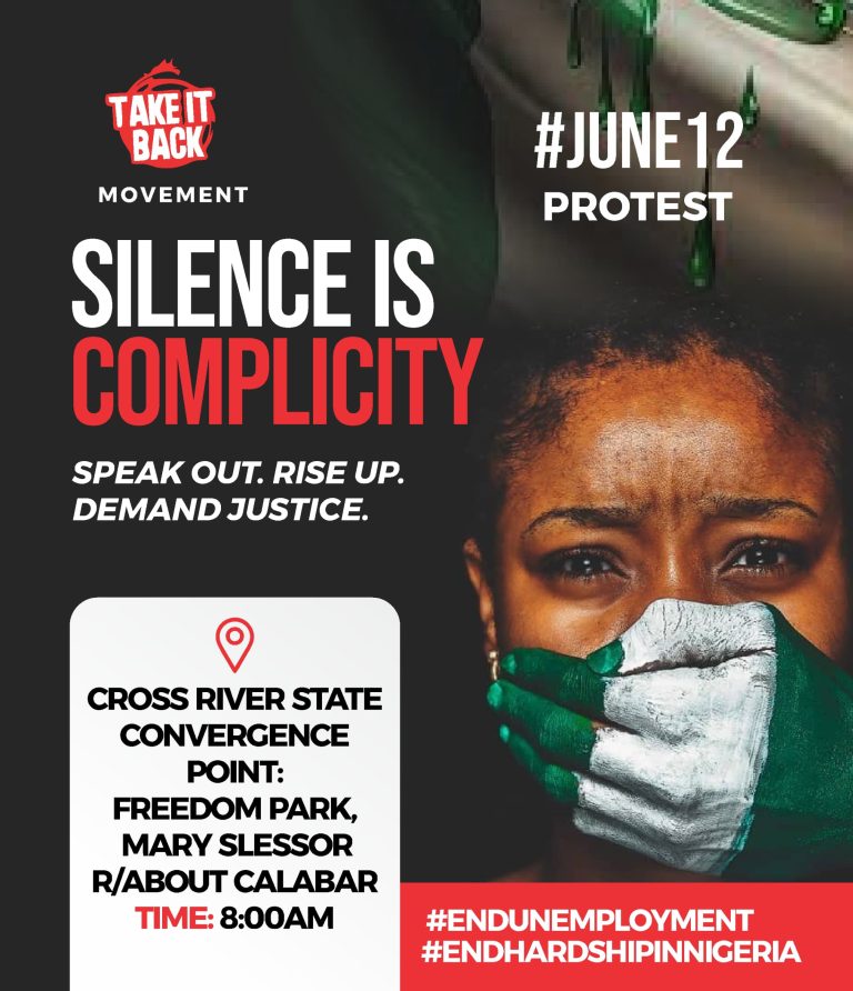 June 12: Take It Back Movement Calls For Mass Troop Out to EndHardshipInNigeria